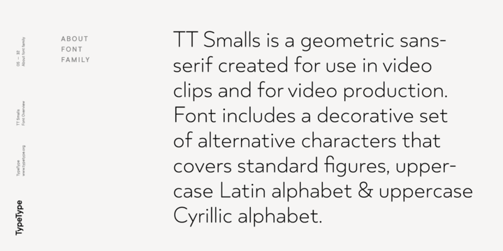 TT Smalls Thin Italic Font preview