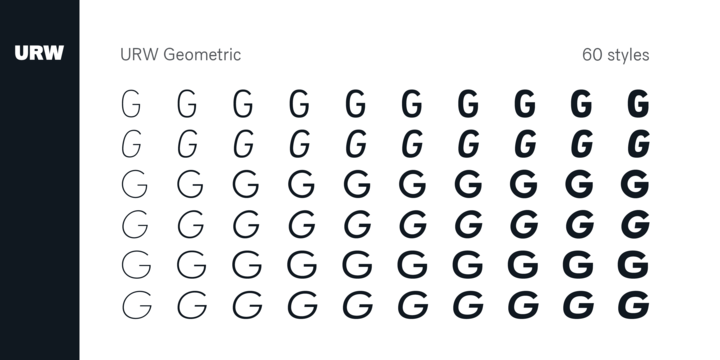 URW Geometric Medium Italic Font preview