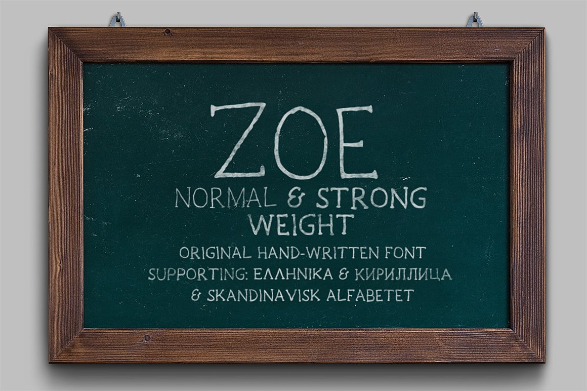 Zoe Strong Font preview