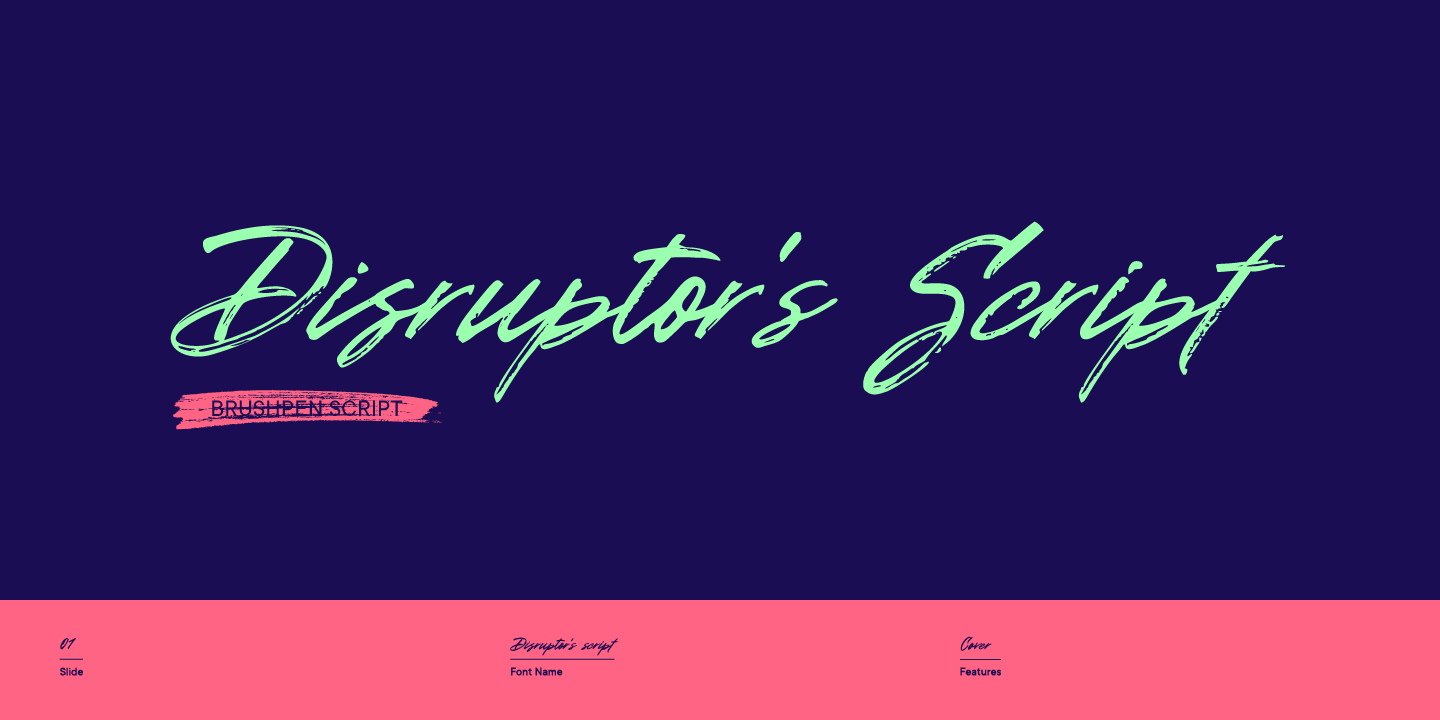Disruptors Script Regular Font preview