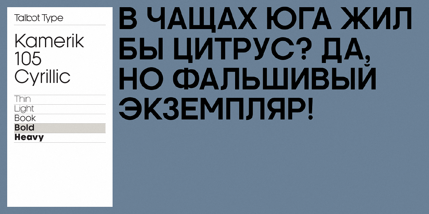 Kamerik 105 Bold Oblique Font preview