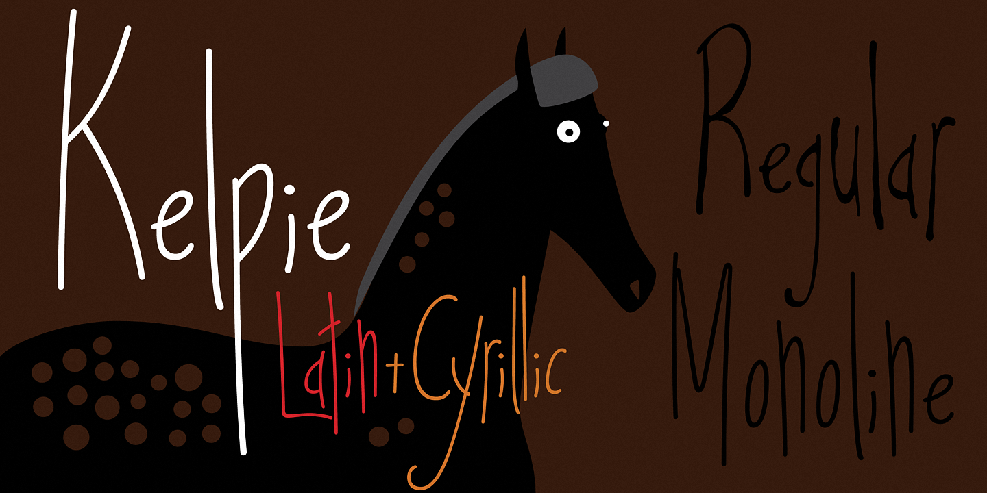 Kelpie Monoline Font preview