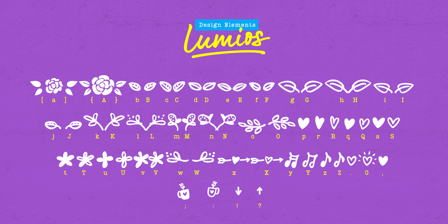 Lumios Design Elements Font preview