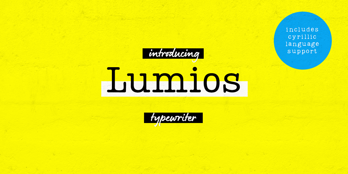 Lumios Typewriter Used Font preview