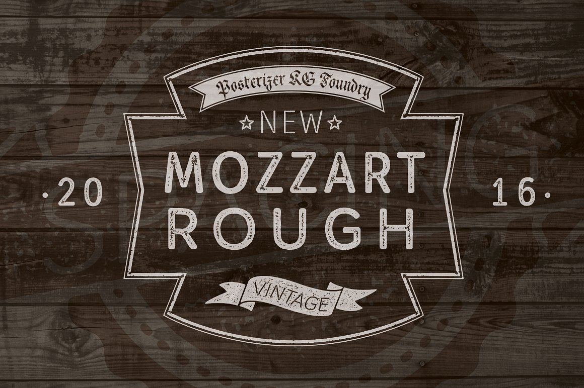 Mozzart Rough Font preview
