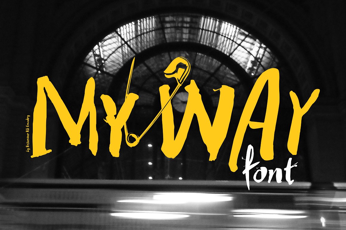 MY WAY Font preview