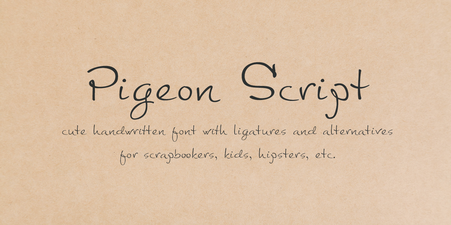 Pigeon Script Regular Font preview