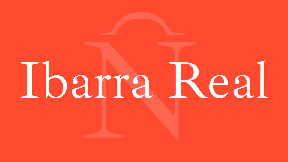 Ibarra Real Nova Regular Font preview