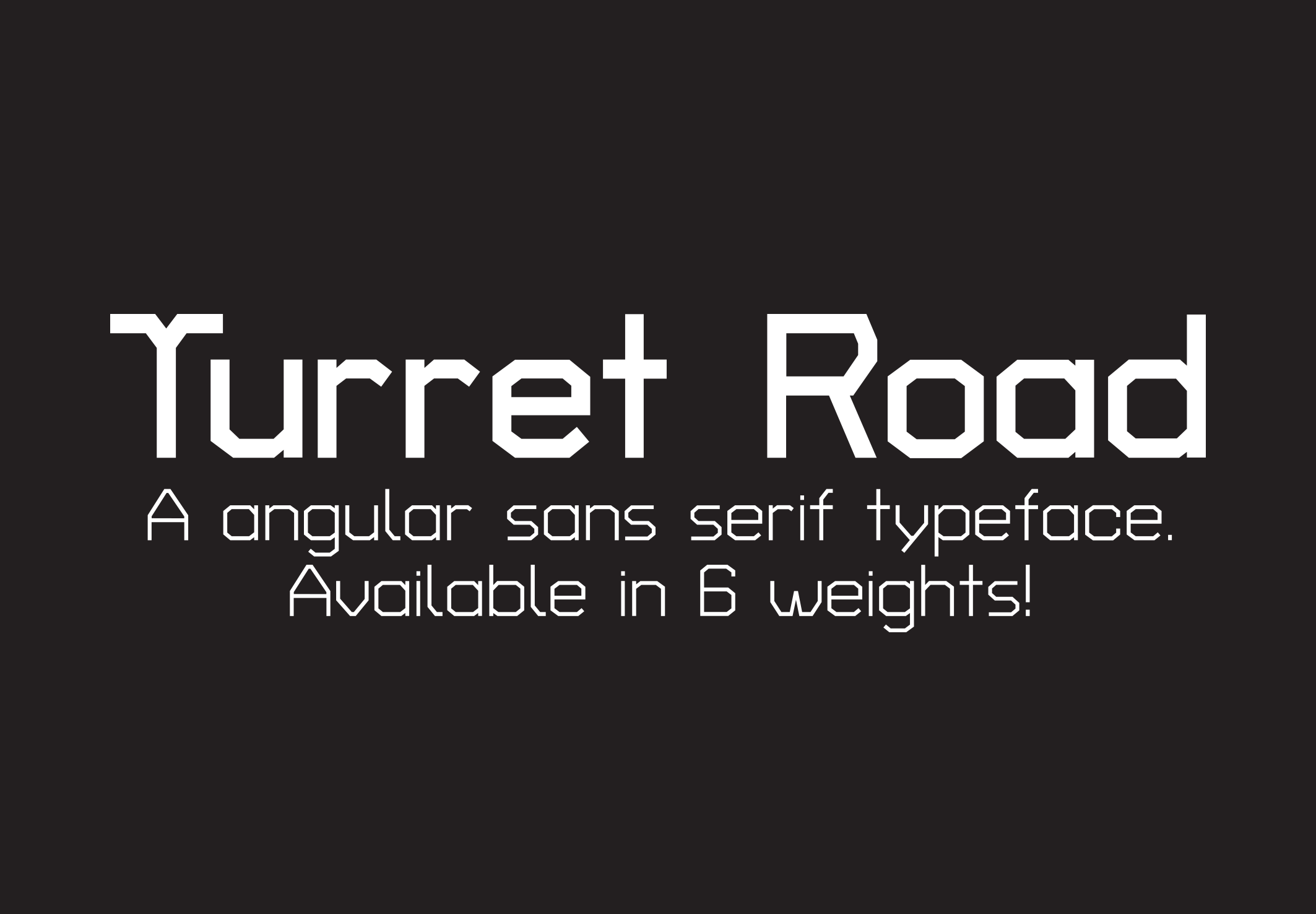 Turret Road Font preview