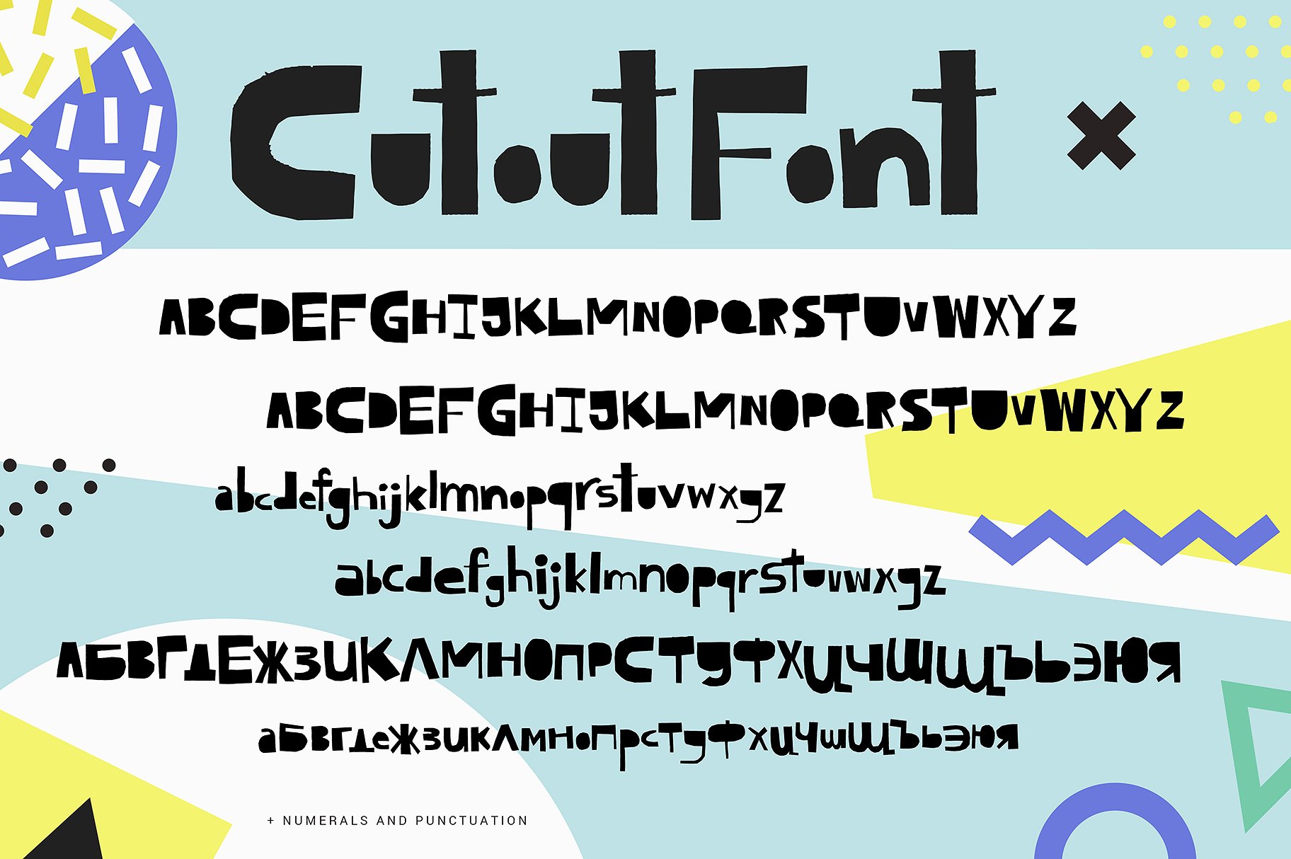Cutout New Regular Font preview