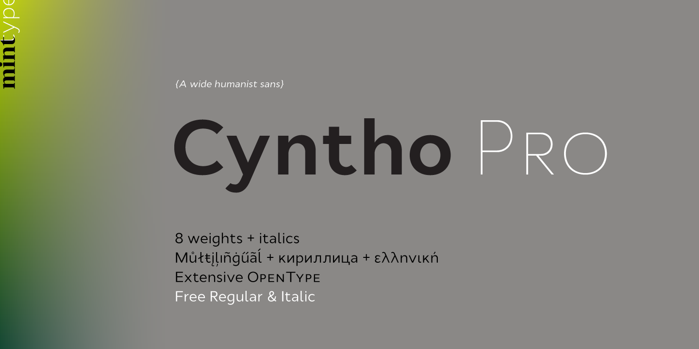 Cyntho Font preview