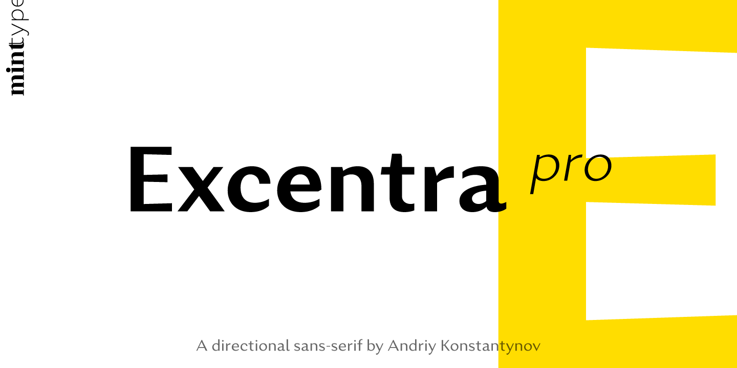 Excentra Pro Ultra Light Italic Font preview