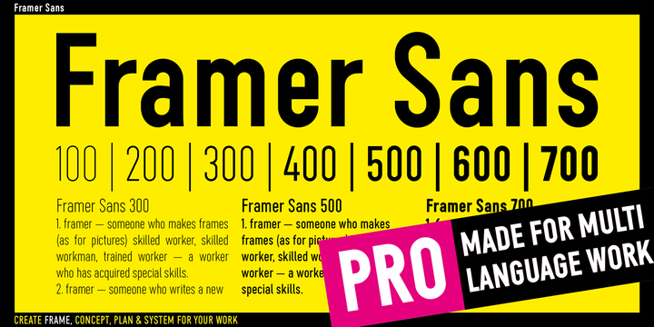 Framer Sans Font preview