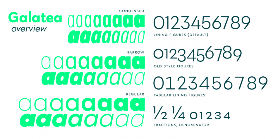 Galatea ExtraLight Font preview