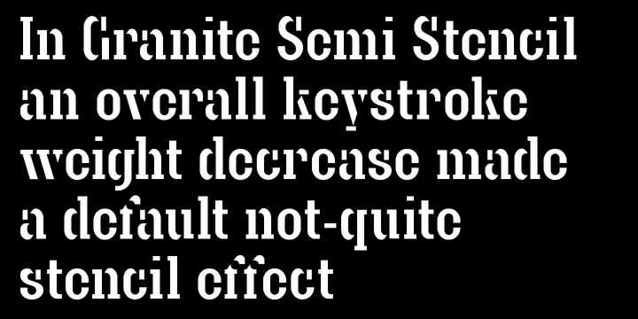 Granite Thin Font preview