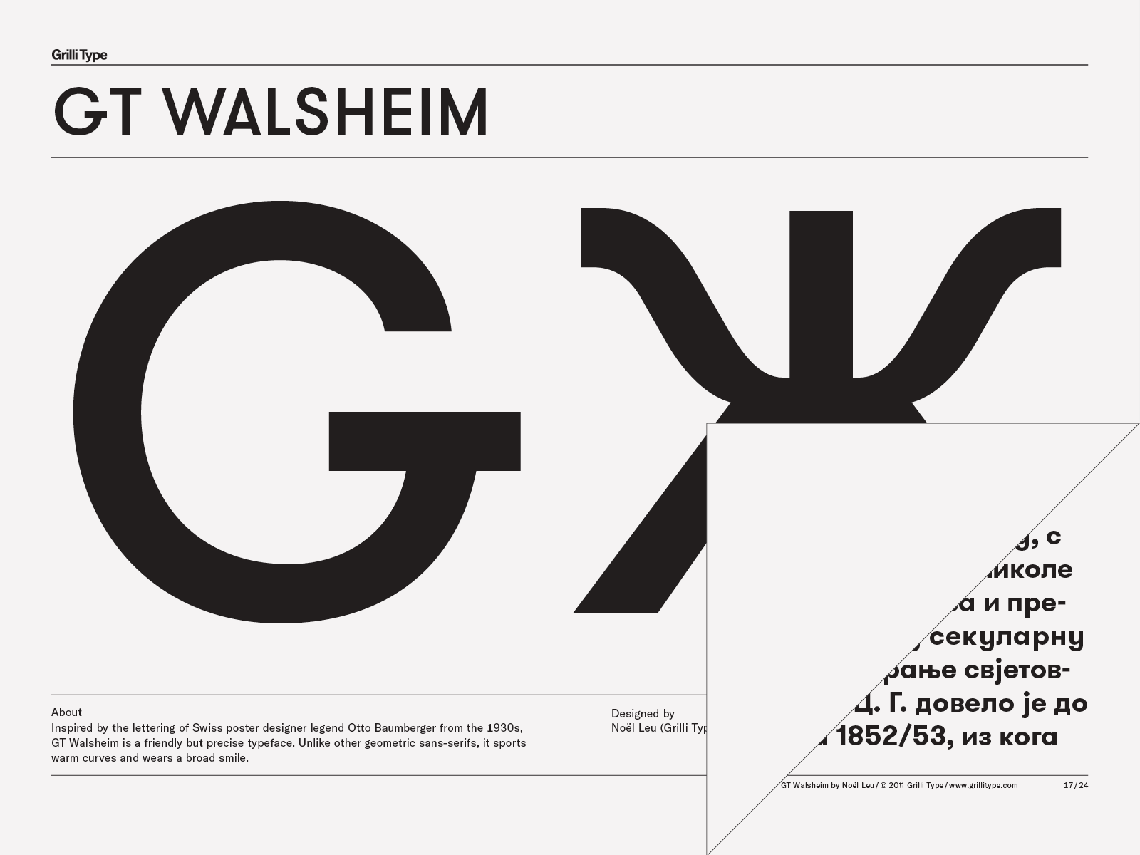 GT Walsheim Pro Font preview