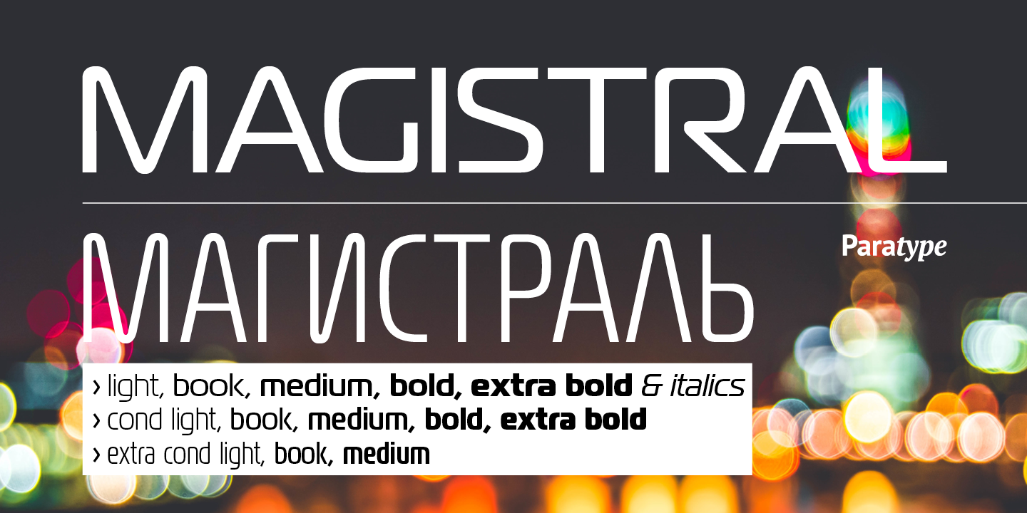 Magistral Font preview
