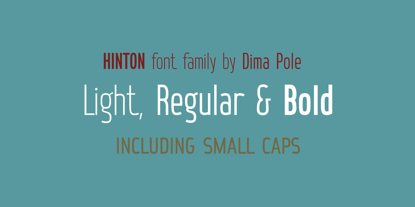 Hinton Light Font preview