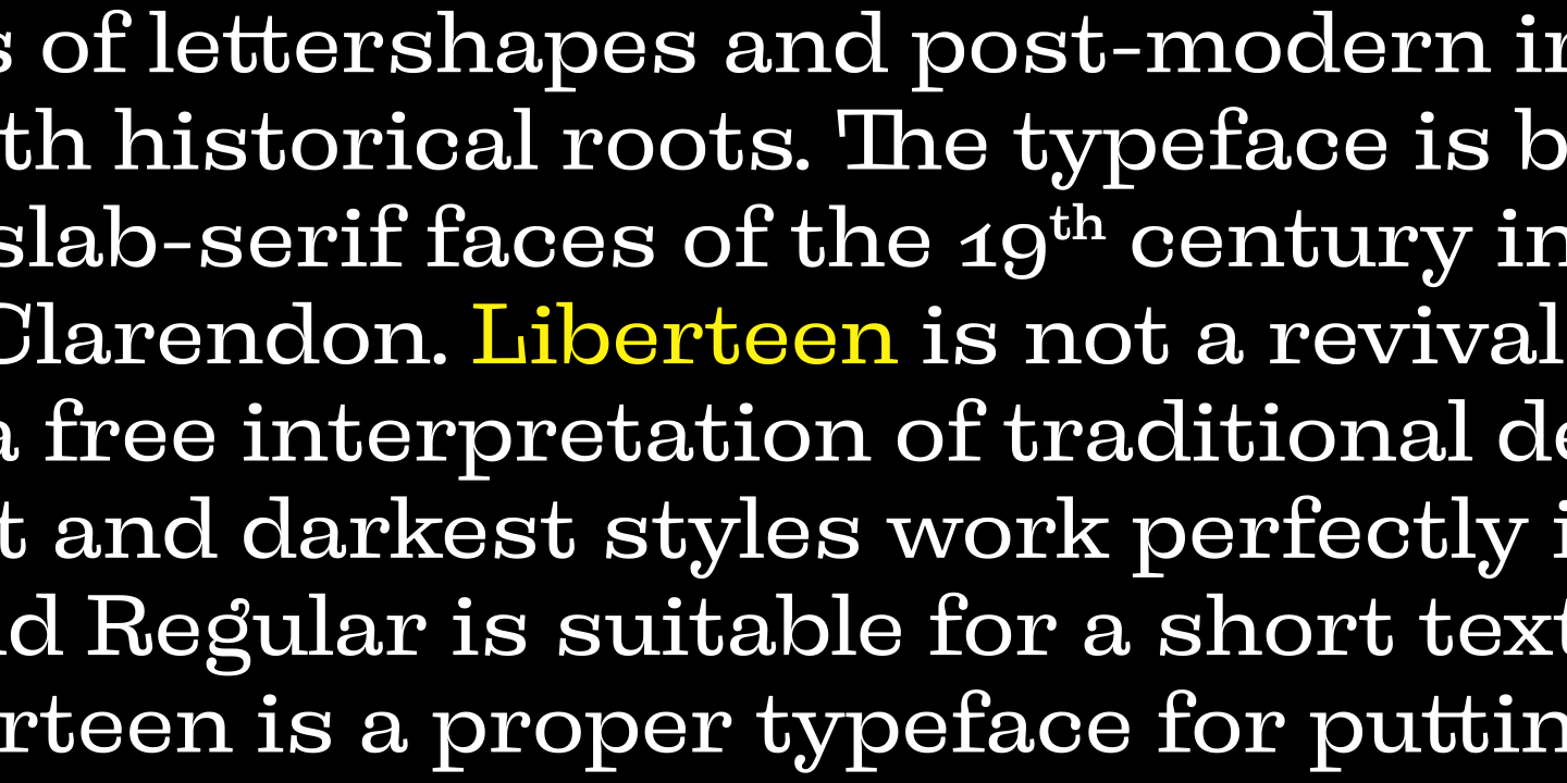 Liberteen Thin Font preview