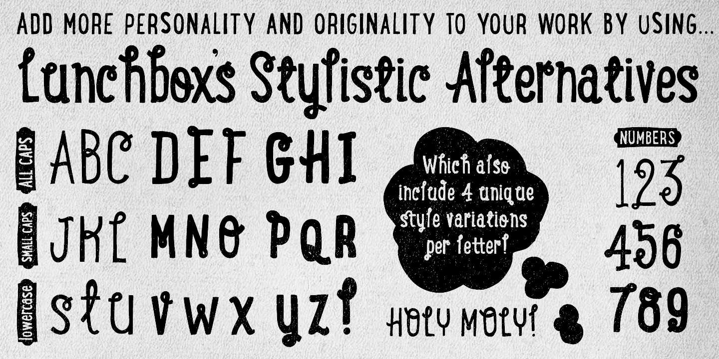 LunchBox Ornaments Font preview