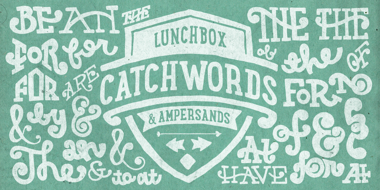 LunchBox Slab Ornaments Font preview