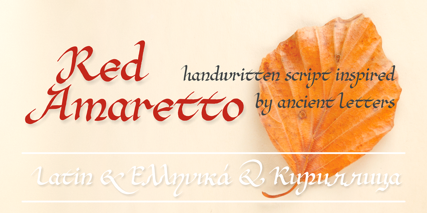 Red Amaretto Regular Font preview