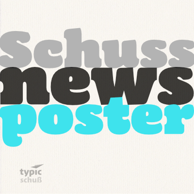 Schuss News Poster Black Font preview