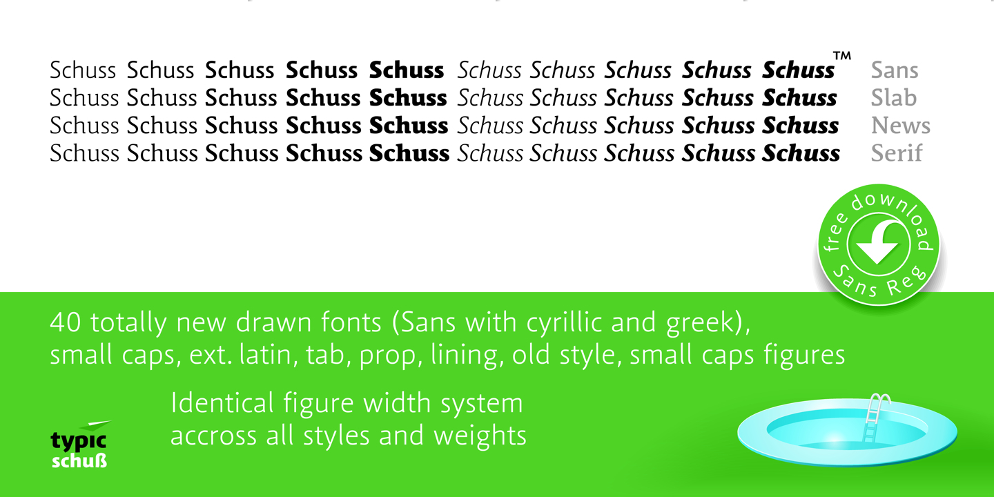 Schuss Sans Light Font preview