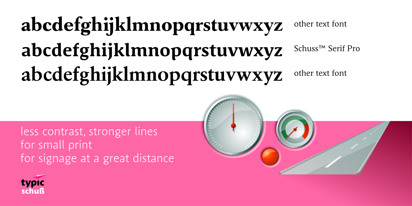 Schuss Sans Regular Font preview