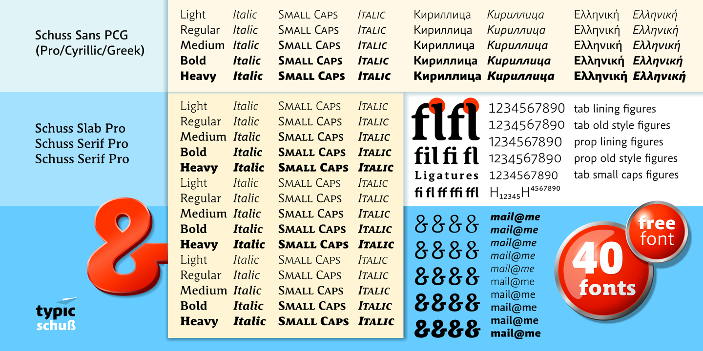 Schuss Slab Pro Light Font preview