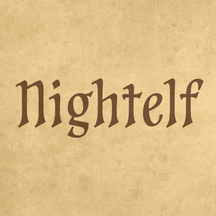 Nightelf Font preview