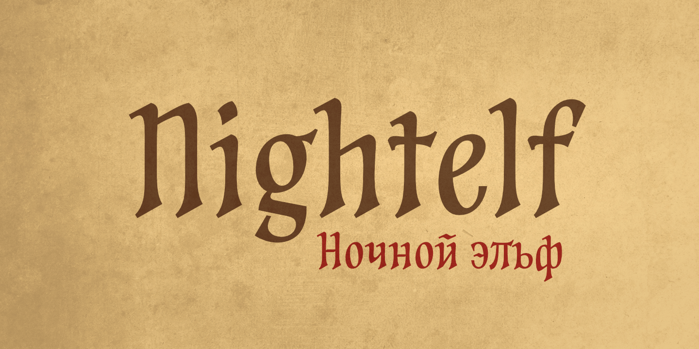 Nightelf Regular Font preview