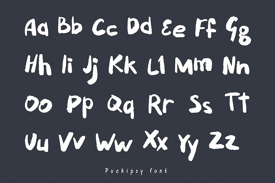 Puckipsy Regular Font preview