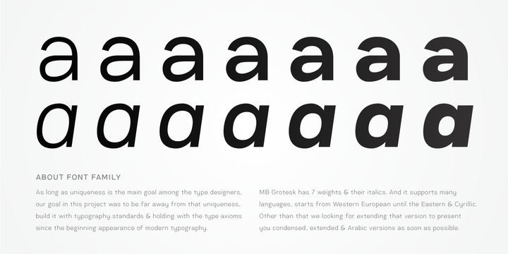 MB Grotesk ExtraLight Italic Font preview