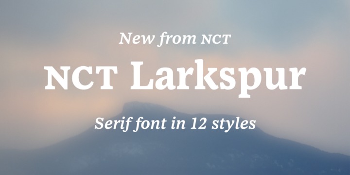 NCT Larkspur Font preview