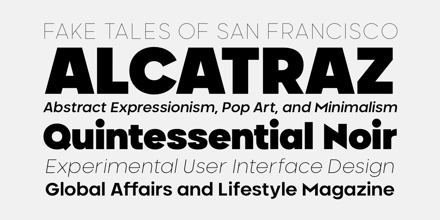 Neometric Alt Hairline Italic Font preview