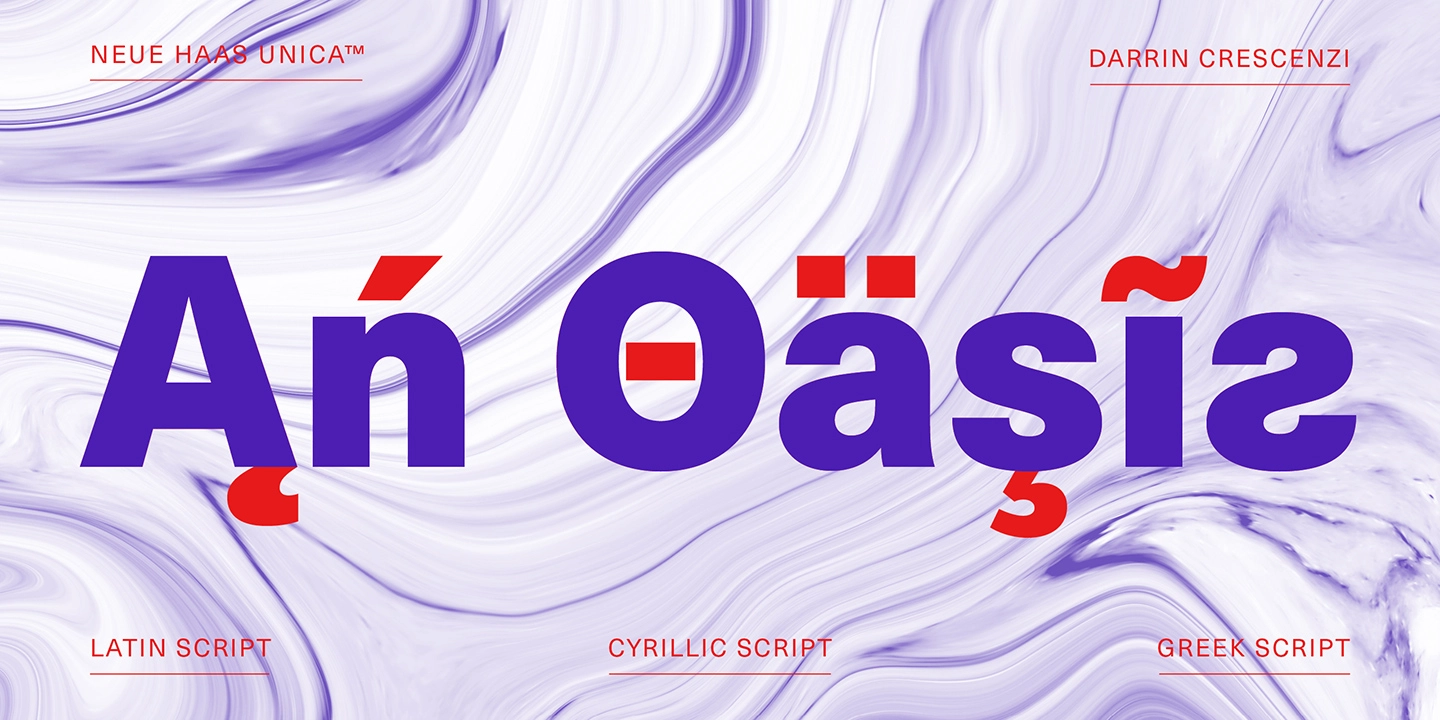 Neue Haas Unica ExtraBold Italic Font preview