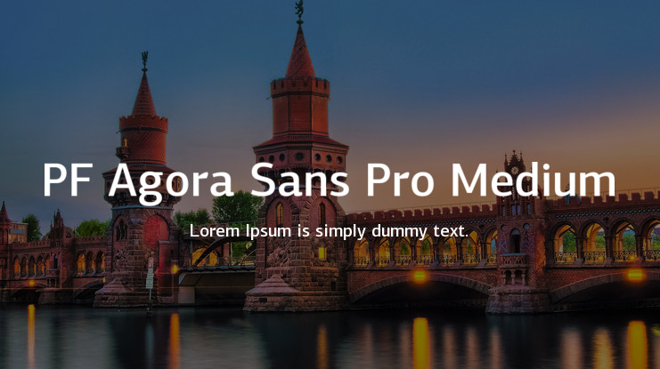 PF Agora Sans Pro Font preview