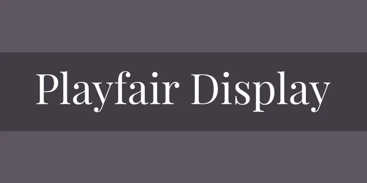 Playfair Display Regular Font preview