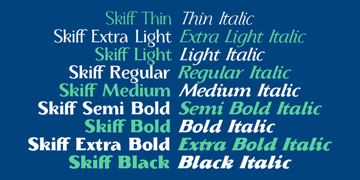 Skiff SemiBold Font preview