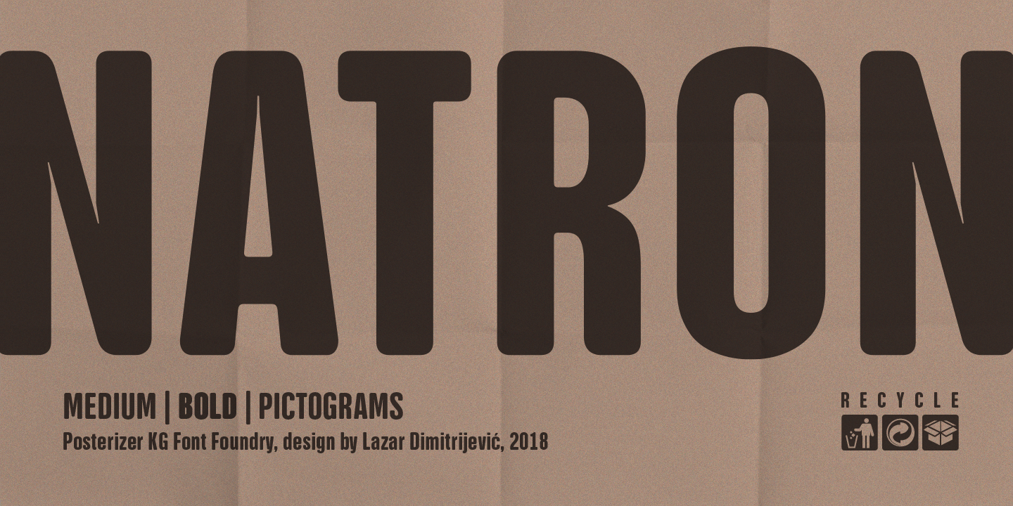 NATRON Pictograms Font preview
