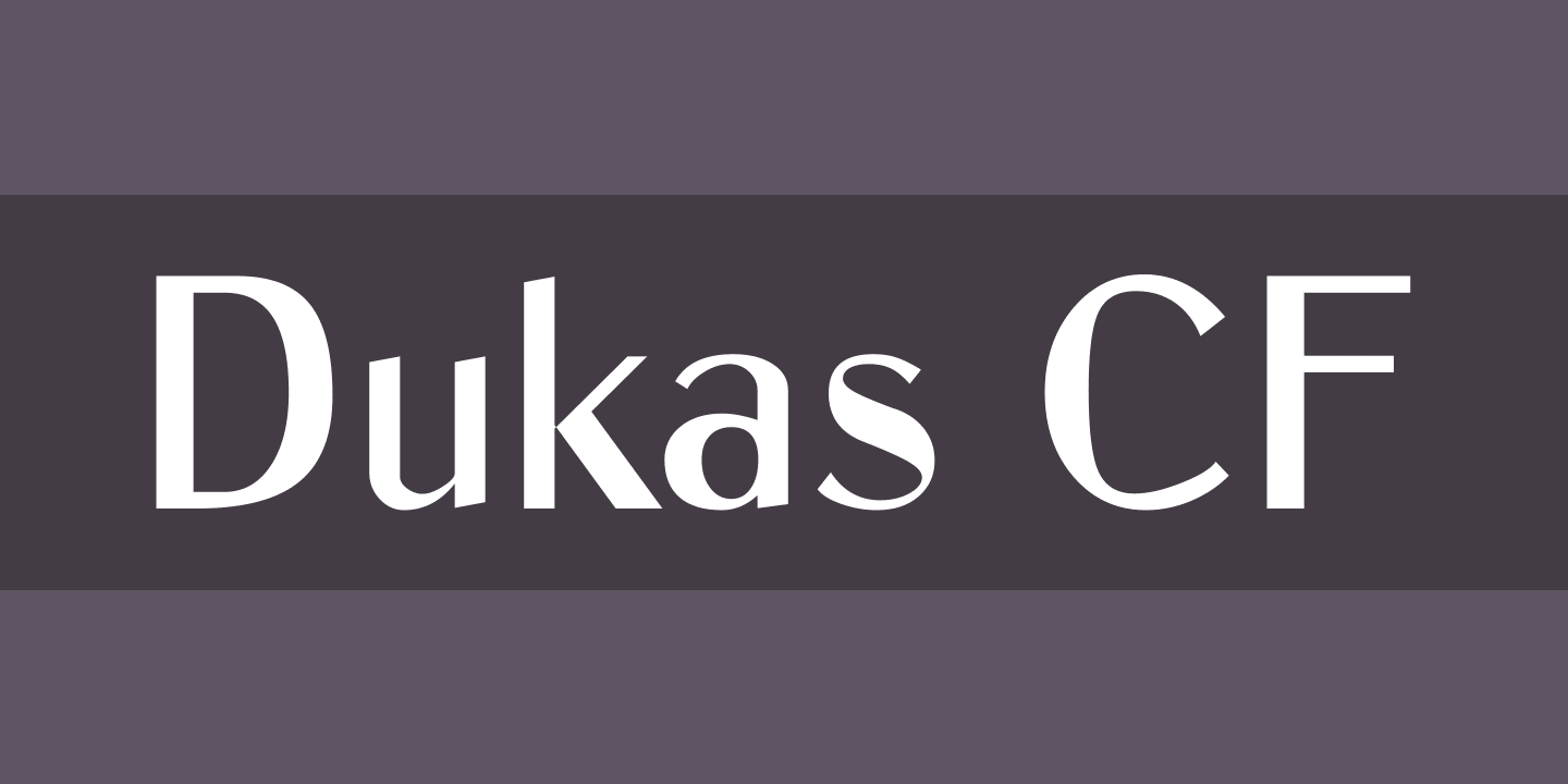 Dukas CF Font preview