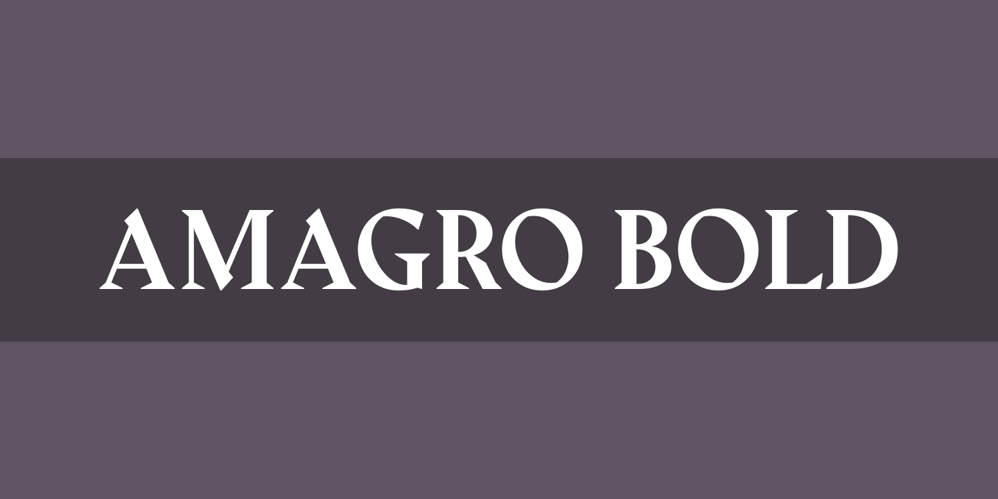 AMAGRO Font preview