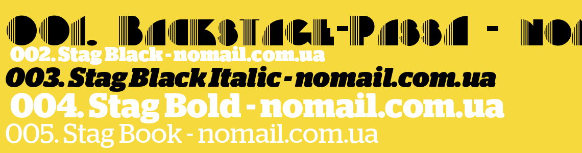 Stag Black Italic Font preview