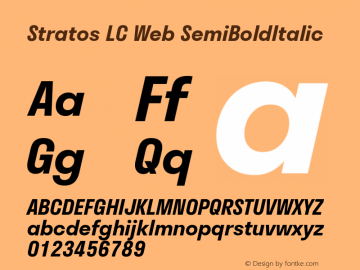 Stratos LC Web Font preview