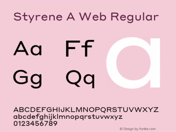 Styrene A Web Thin Font preview