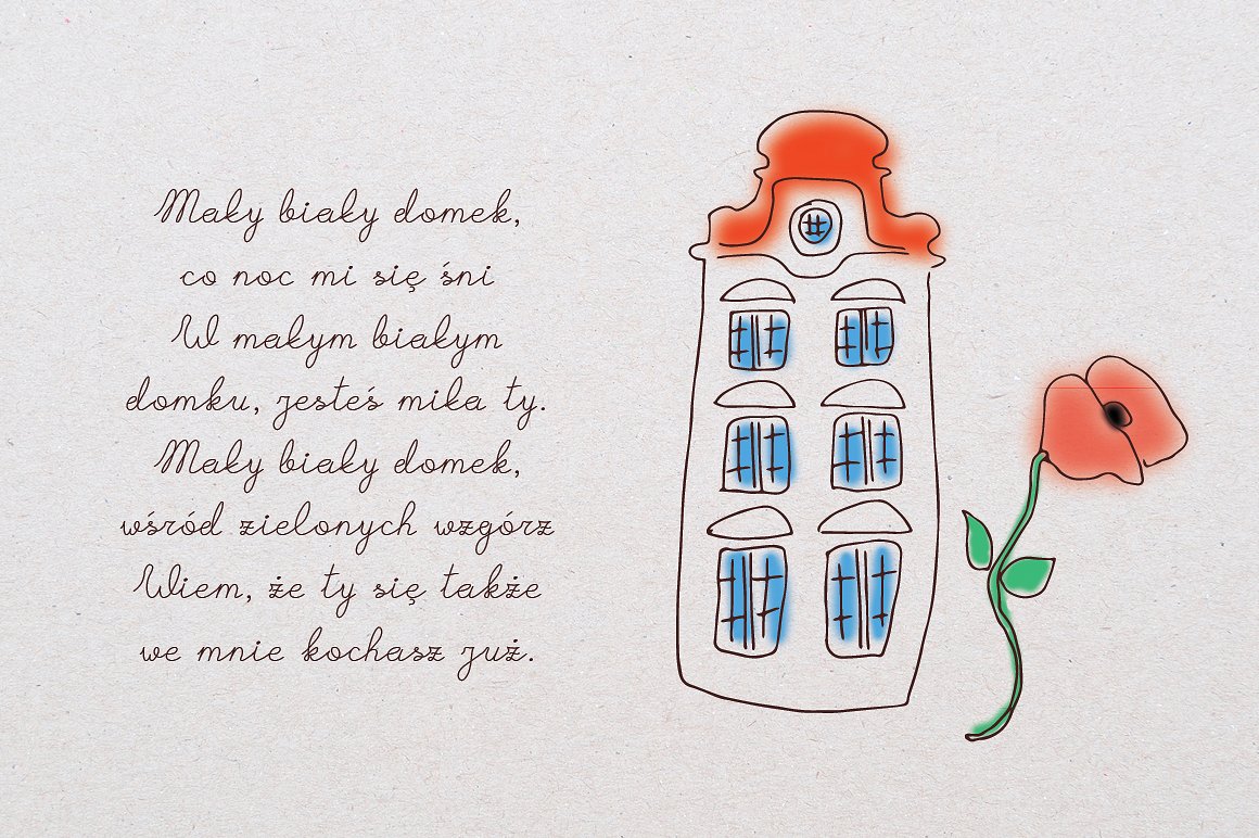 A Little House Doodles Font preview
