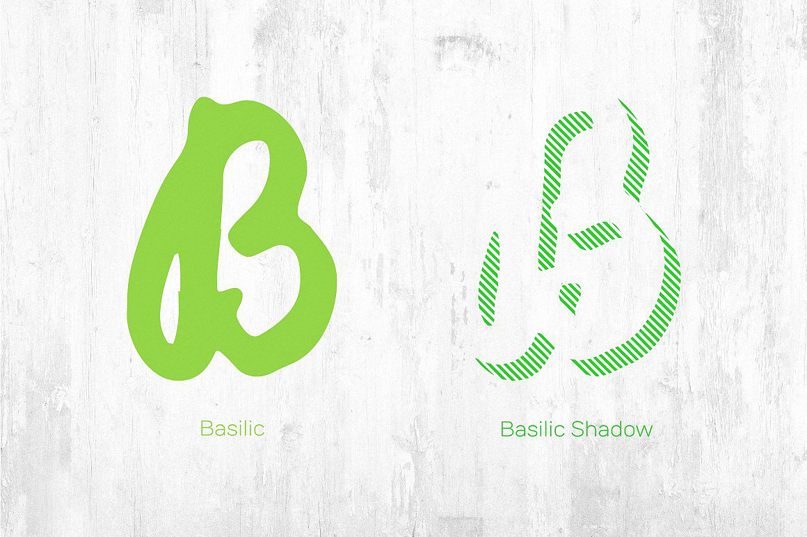 Compotes Basilic Basilic Shadow Font preview