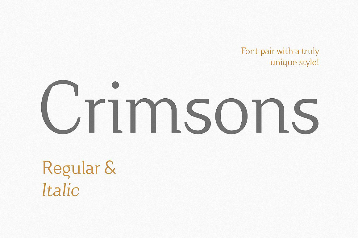Crimsons Font preview