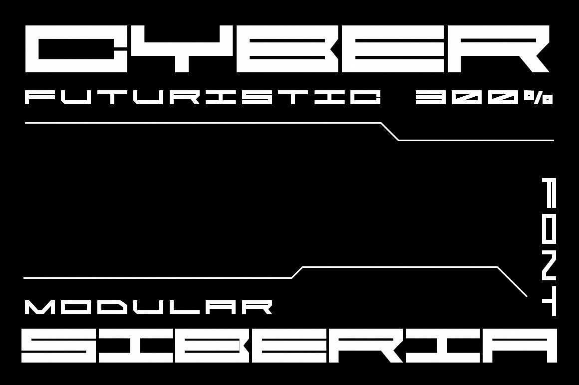 Cyber Siberia Regular Font preview
